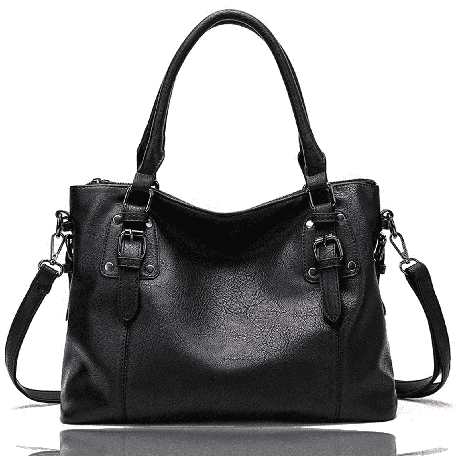 GAEKEAO Satchel Handbag for Women with Shoulder Strap Medium Top Handle Purse Crossbody Bag Soft Leather Work Tote