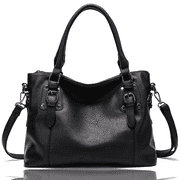 Satchel Handbag for Women with Shoulder Strap Medium Top Handle Purse Crossbody Bag Soft Leather Work Tote