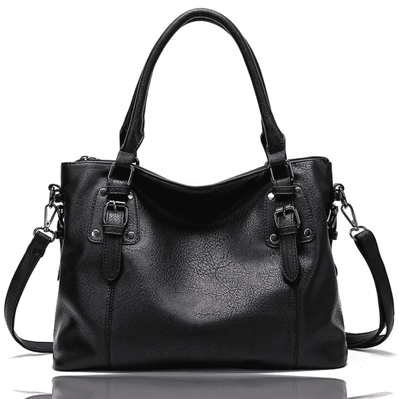 GAEKEAO Satchel Handbag for Women with Shoulder Strap Medium Top Handle Purse Crossbody Bag Soft Leather Work Tote