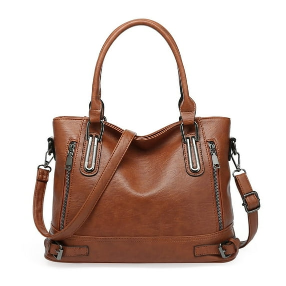 GAEKEAO Satchel Handbag for Women with Shoulder Strap Medium Top Handle Purse Crossbody Bag Soft Leather Work Tote