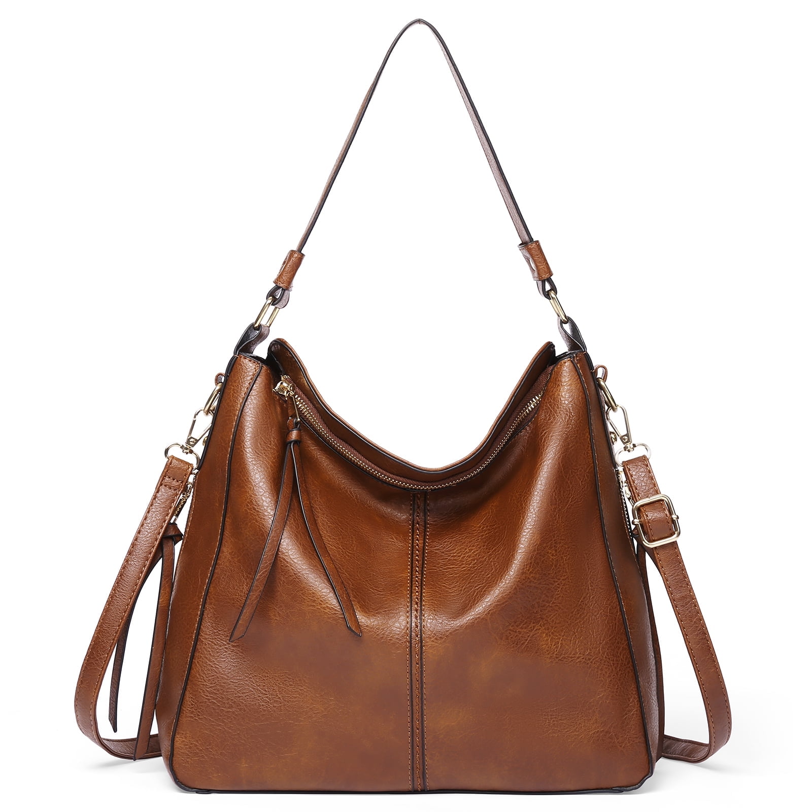 GAEKEAO Hobo Bag for Women, Large Soft Leather Shoulder Bag with Adjustable Strap, Slouchy Crossbody Handbag for Daily Work