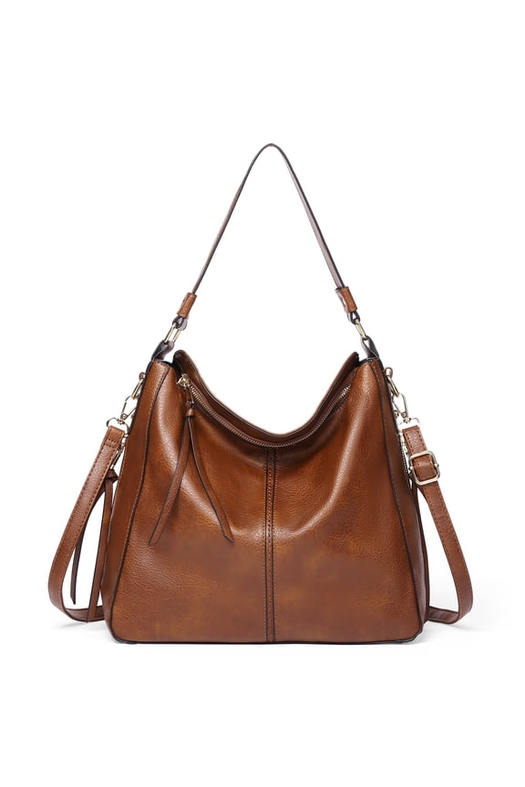 Hobo Crossbody Bags for Women Faux Leather Handbags Large Shoulder Bag Bucket Purse