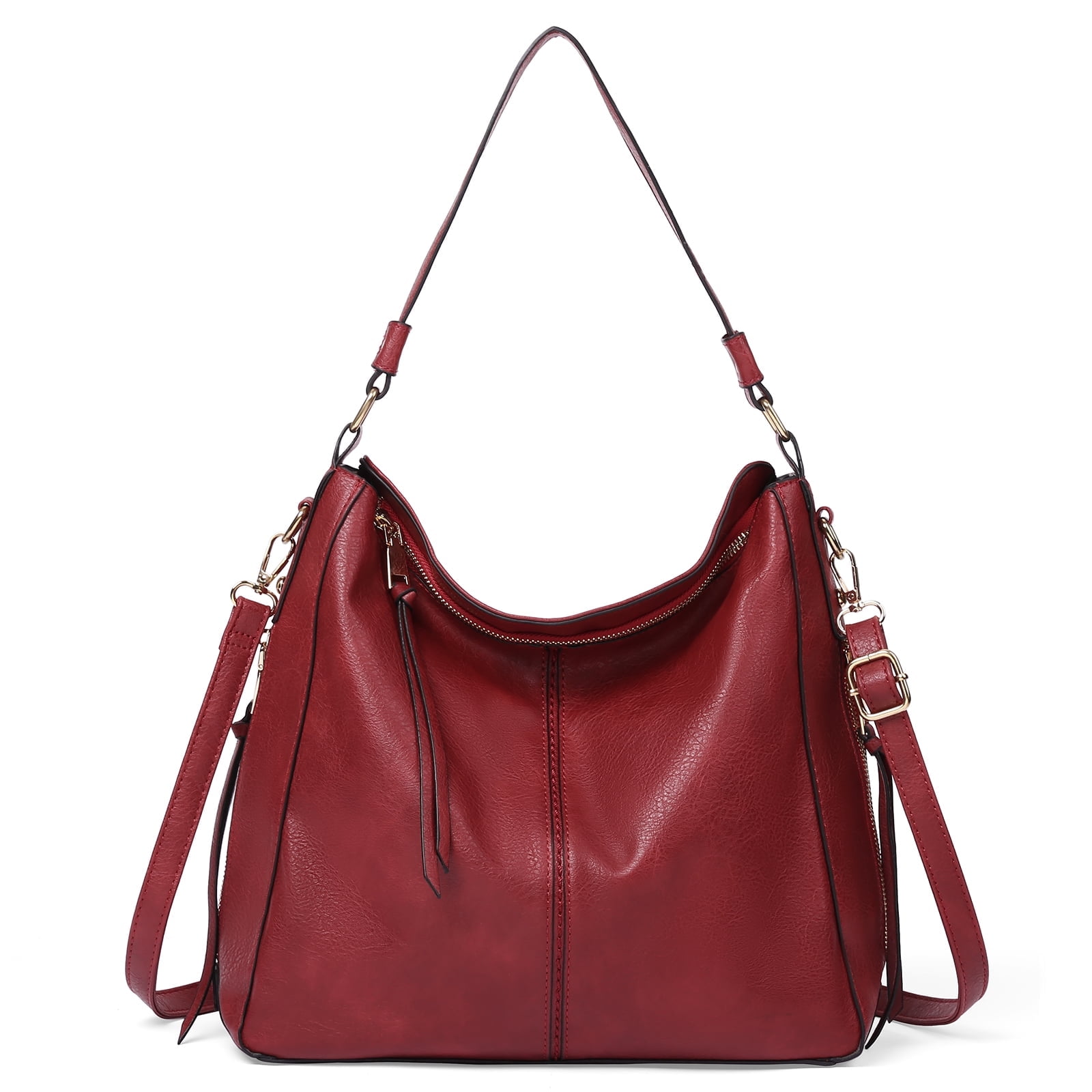 GAEKEAO Hobo Bag for Women, Large Soft Leather Shoulder Bag with Adjustable Strap, Slouchy Crossbody Handbag for Daily Work