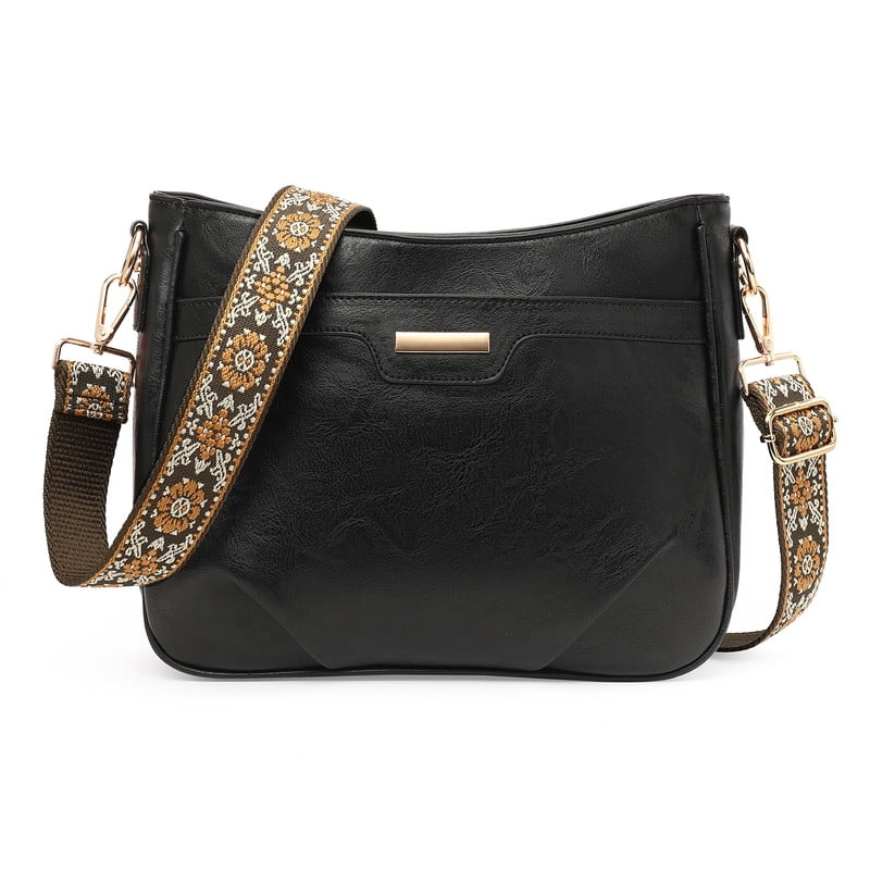 GAEKEAO Crossbody Bags for Women Vegan Leather Shoulder Handbags Pockets Satchel With Wide Adjustable Strap