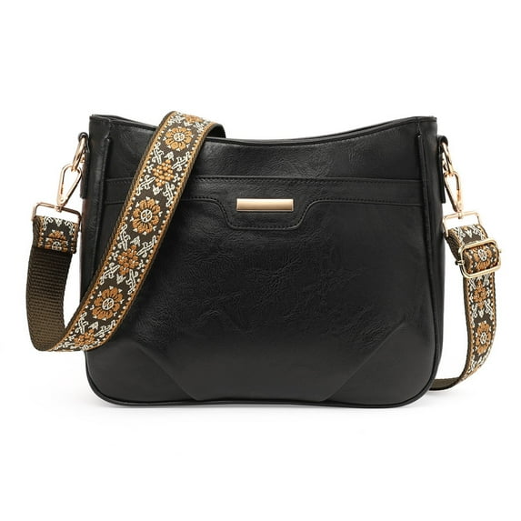 GAEKEAO Crossbody Bags for Women Vegan Leather Shoulder Handbags Pockets Satchel With Wide Adjustable Strap