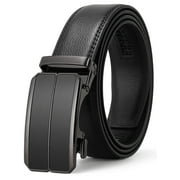 GAEKEAO Leather Ratchet Belt for Men Automatic Adjustable Click Buckle Belts for Dress Casual Trim to Fit with Gift Box