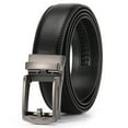 thumbnail image 1 of GAEKEAO Ratchet Belt for Men Genuine Leather 1 3/8" - Micro-Adjust Buckle Trim to Fit Dress Belt Casual to Formal Gift Boxed, 1 of 12