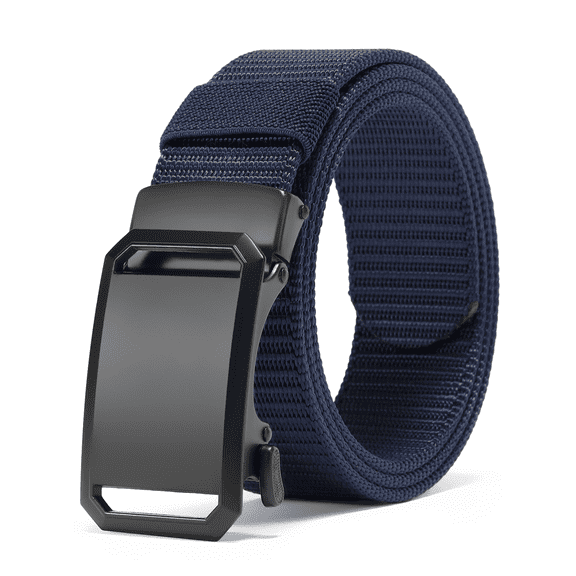 GAEKEAO Belt for Men Stretch Nylon Ratchet Belt Web Work Men Belts with Automatic Slide Buckle，Adjustable Trim to Fit