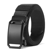 GAEKEAO Belt for Men Stretch Nylon Ratchet Belt Web Work Men Belts with Automatic Slide Buckle，Adjustable Trim to Fit