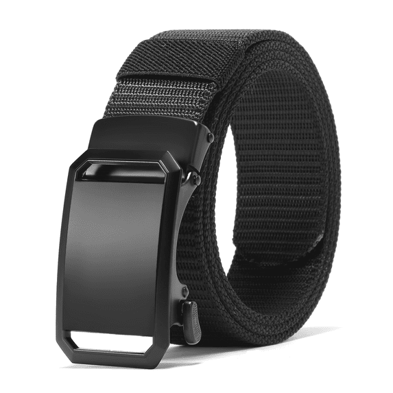GAEKEAO Belt for Men Stretch Nylon Ratchet Belt Web Work Men Belts with Automatic Slide Buckle,Adjustable Trim to Fit