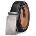 thumbnail image 1 of GAEKEAO Ratchet Belt for Men Genuine Leather 1 3/8" - Micro-Adjust Buckle Trim to Fit Dress Belt Casual to Formal Gift Boxed, 1 of 9