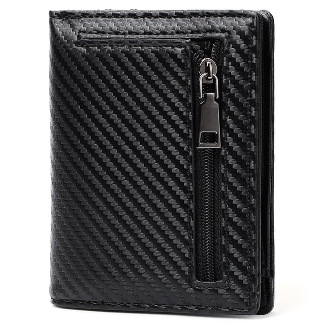 GAEKEAO Mens Slim Bifold Wallet RFID Blocking, Front Pocket Leather ...