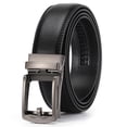 thumbnail image 1 of GAEKEAO Ratchet Belt for Men Genuine Leather 1 3/8" - Micro-Adjust Buckle Trim to Fit Dress Belt Casual to Formal Gift Boxed, 1 of 12