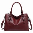 thumbnail image 1 of GAEKEAO Satchel Handbag for Women with Shoulder Strap Medium Top Handle Purse Crossbody Bag Soft Leather Work Tote, 1 of 9