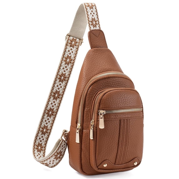 GAEKEAO Sling Bag for Women Crossbody Bags Fanny Pack Vegan Leather Chest Bag Travel Shoulder Belt Purse Backpack Gifts