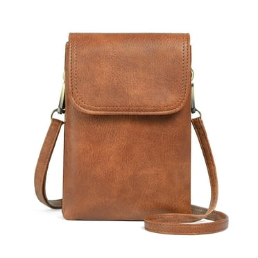 GAEKEAO Small Crossbody Bags for Women Leather Cell Phone Purse Bag Wallet with RFID Blocking Credit Card Slots Zipper Pocket