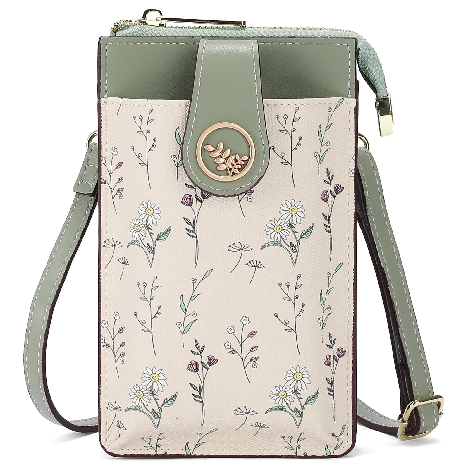 GAEKEAO Small Crossbody Bags for Women Leather Cell Phone Purse Bag Wallet with RFID Blocking Credit Card Slots