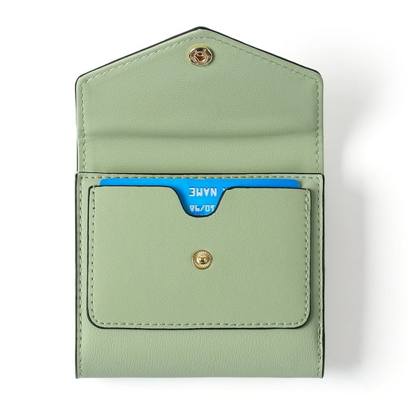 GAEKEAO Small Wallet for Women Leather RFID Blocking Credit Card Holder Organizer Mini Bifold Zipper Coin Purse