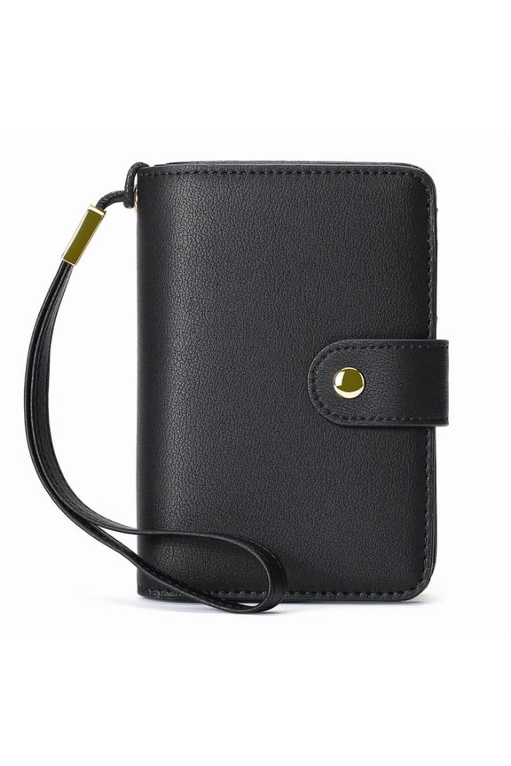 Wallet for Women Leather RFID-Blocking Bifold Ladies Wristlet Purse Wallet Credit Card Holder with ID Window