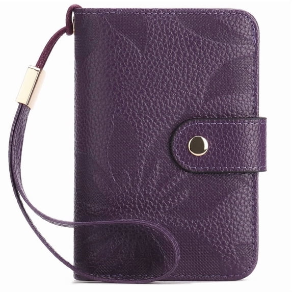 GAEKEAO Wallet for Women Ladies Bifold Leather RFID-Blocking Wristlet Purse Wallet Credit Card Holder with ID Window