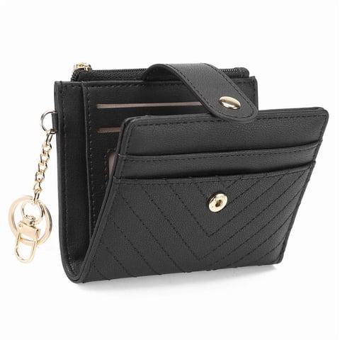 Wallet for Women Samll RFID Blocking Credit Card Holder Bifold Women Wallet With Keychain
