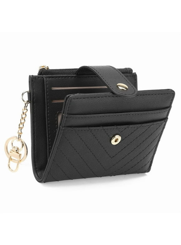 Wallet for Women Samll RFID Blocking Credit Card Holder Bifold Women Wallet With Keychain