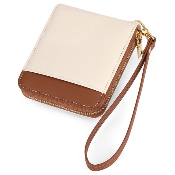 GAEKEAO Womens Wallet RFID Blocking Zip Around Wristlet Wallet Vegan Leather Card Holder Purse with Change Pocket