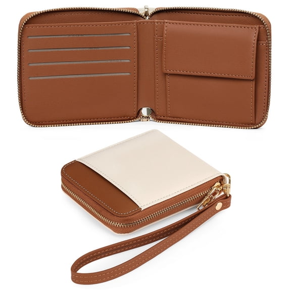 GAEKEAO Women's Small Leather Wallet with RFID Blocker & Zipper Coin Pocket - Perfect Gift for Women