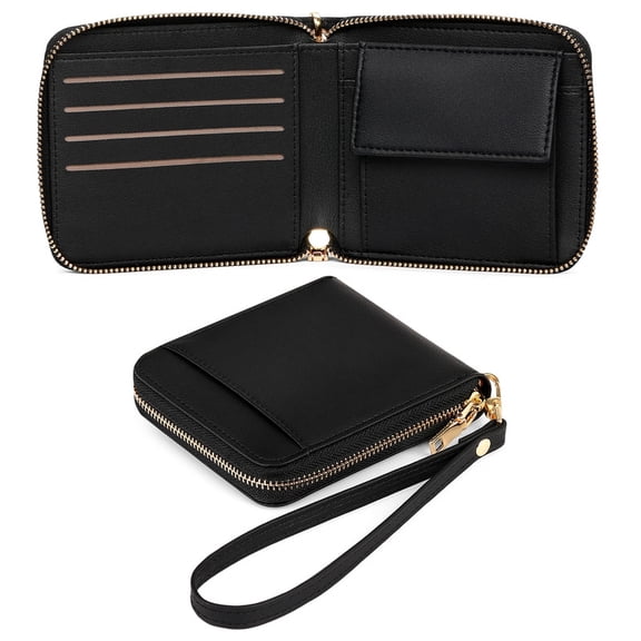 GAEKEAO Women's Small Leather Wallet with RFID Blocker & Zipper Coin Pocket - Perfect Gift for Women