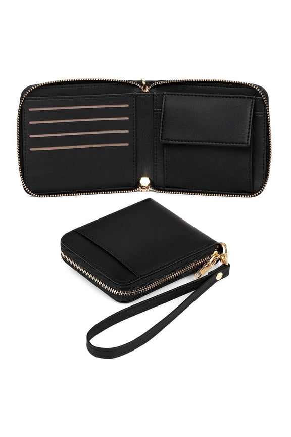 Women's Small Leather Wallet with RFID Blocker & Zipper Coin Pocket - Perfect Gift for Women