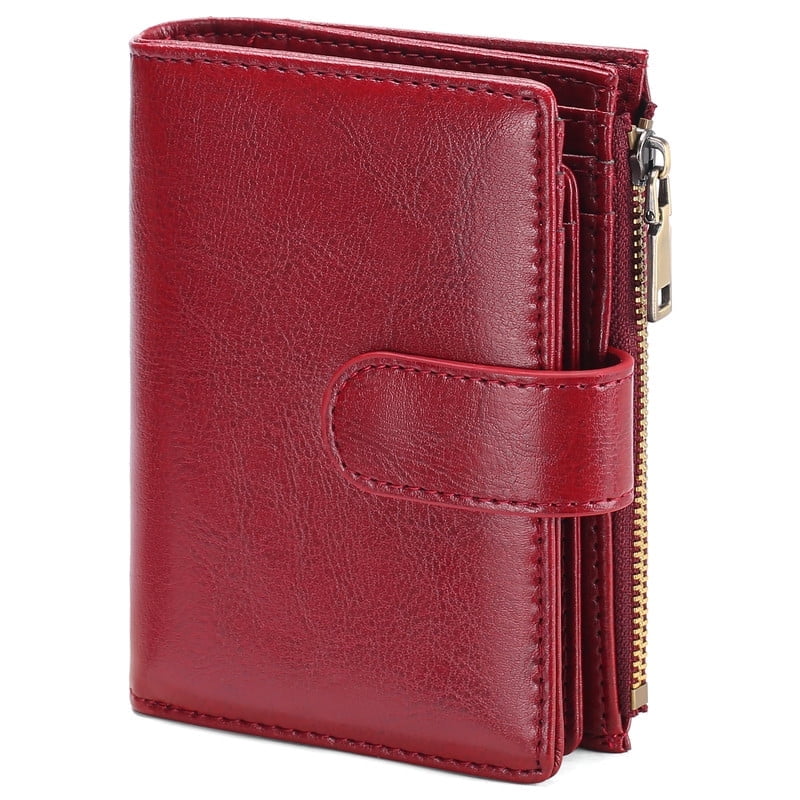 GAEKEAO Small Wallets for Women Leather RFID Blocking Bifold Zipper ...