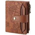 thumbnail image 1 of GAEKEAO Wallet for Women RFID Blocking Vegan Leather Bifold Card Holder Compact Zipper Pocket Wallets with 4 ID Windows, 1 of 8