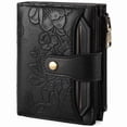 thumbnail image 1 of GAEKEAO Wallet for Women RFID Blocking Vegan Leather Bifold Card Holder Compact Zipper Pocket Wallets with 4 ID Windows, 1 of 8