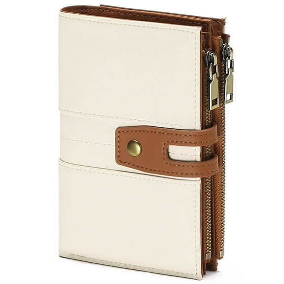 GAEKEAO Women’s RFID Blocking Leather Trifold Wallet with Multiple Card Slots and ID Window