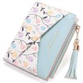 thumbnail image 1 of GAEKEAO Small Womens Wallet RFID Blocking Bifold Card Holder Tassel Vegan Leather Wallets Cute Pattern with Zipper Pocket, 1 of 6