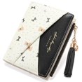 thumbnail image 1 of GAEKEAO Small Womens Wallet RFID Blocking Bifold Card Holder Tassel Vegan Leather Wallets Cute Pattern with Zipper Pocket, 1 of 6