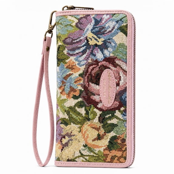 GAEKEAO Womens Wallet RFID Blocking Zip Around Wristlet Wallets