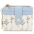 thumbnail image 1 of GAEKEAO Small Wallet for Women RFID Blocking Bifold Card Holder Vegan Leather with Zipper Coin Pocket, ID Window, 1 of 9