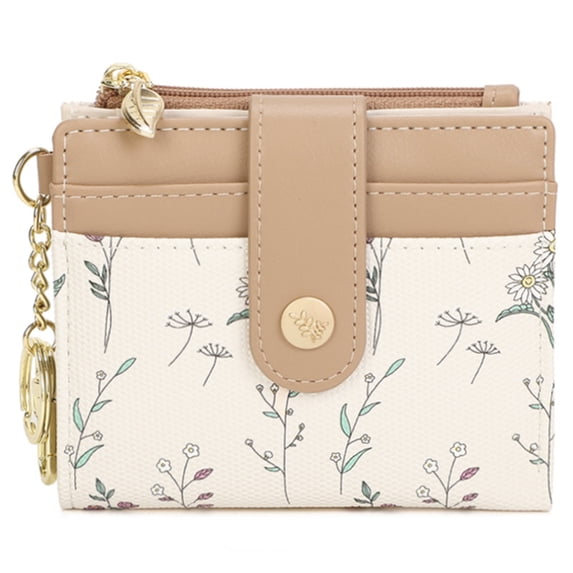 GAEKEAO Small Wallet for Women RFID Blocking Bifold Card Holder Vegan Leather with Zipper Coin Pocket, ID Window