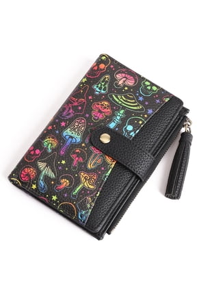 Medium Size Wallet for Women RFID Blocking Bifold Card Holder Slim Womens Wallet with ID Window and Zipper Coin Pocket