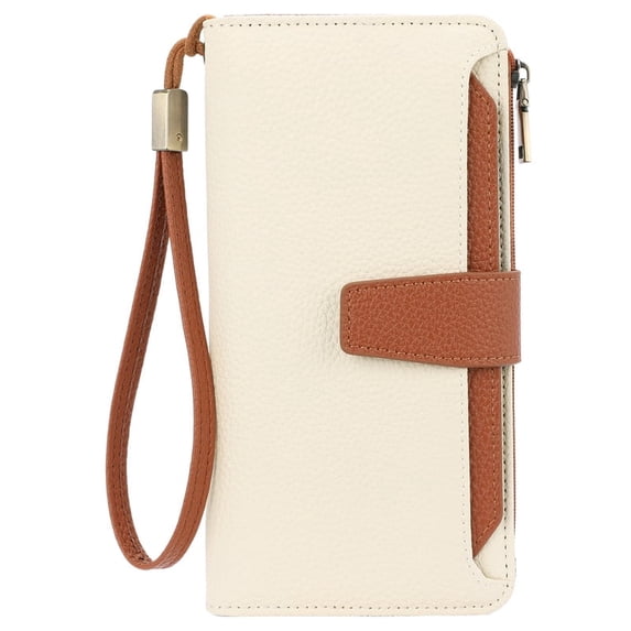 GAEKEAO Women Wallet RFID Blocking Leather Bifold Compact Card Holder Ladies Travel Wallet Purse, Large Capacity Wristlet