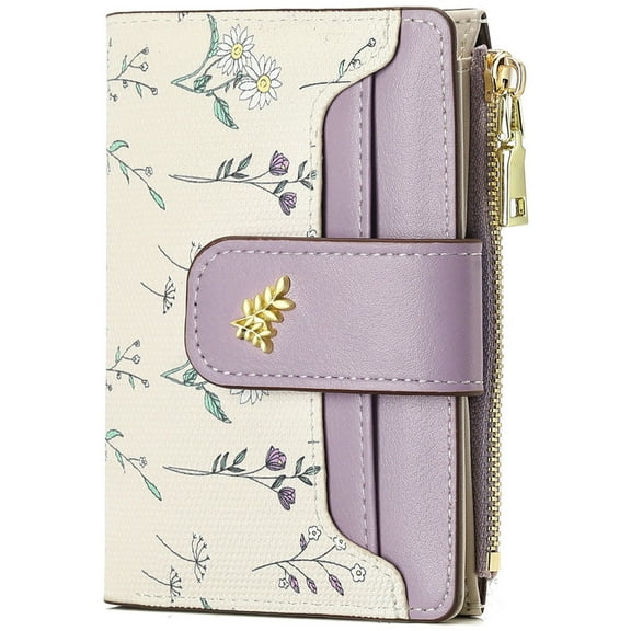 GAEKEAO Women for Wallets Leather RFID Blocking Bifold Zipper Women Wallets Card Case Purse with ID Window，Gift Box