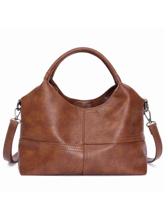 Women’s Medium Satchel Bag with Top Handle and Detachable Crossbody Strap