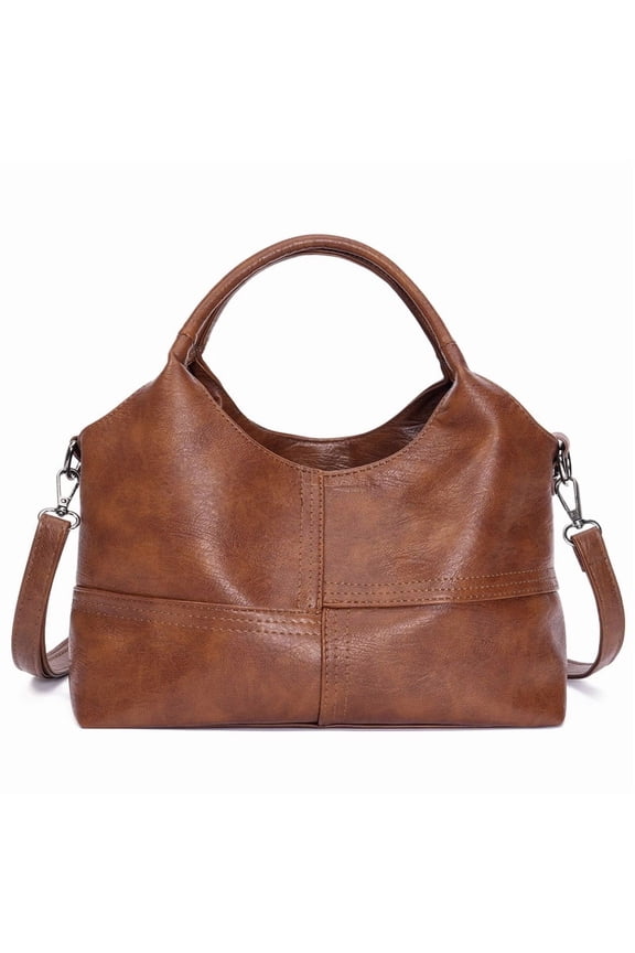 Women’s Medium Satchel Bag with Top Handle and Detachable Crossbody Strap