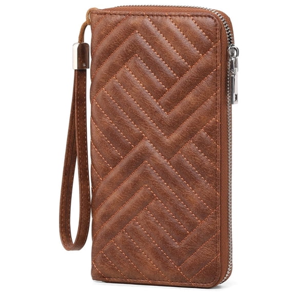 GAEKEAO Womens Wallet RFID Blocking Leather Large Capacity Long Purse Card Clutch Wristlet