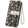 thumbnail image 1 of GAEKEAO Womens Wallet RFID Blocking Slim Thin Bifold Card Holder Vegan Leather Floral Long Clutch Wallets with Wristlet, 1 of 7