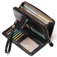 GAEKEAO Womens Wallet RFID Blocking Leather Zip Around Wallet Large ...