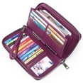 thumbnail image 1 of GAEKEAO Womens Wallet RFID Blocking Leather Zip Around Wallet Large Capacity Long Purse Credit Card Clutch Wristlet, 1 of 6