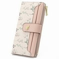 thumbnail image 1 of GAEKEAO Womens Wallet Slim Thin RFID Blocking Floral Vegan Leather Card Holder Bifold Long Ladies Wallet with Zipper Pocket, 1 of 12