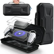 GAEKOL Accessories Bundle for Playstation Portal, Carrying Case and Hard PC Clear Cover Case with Tempered Glass Screen Protector, Protective Case&Hard Shell Portable Travel Handbag for PS5 Portal